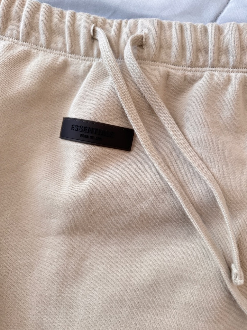 Essentials Neutral Beige Drawstring Mini Skirt - Picture 2 of 5